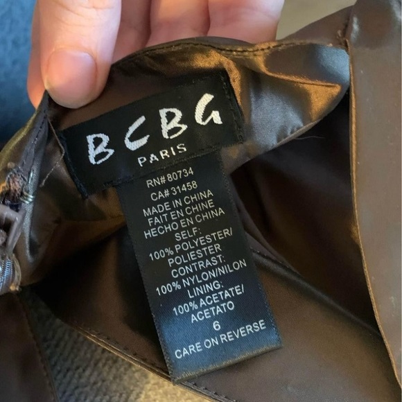 Bronze BCBG Midi Prom Dress - Picture 5 of 5